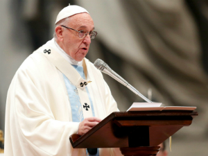 Pope Francis on New Year's Day. Pope Francis on New Year's Day.