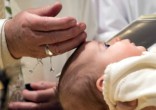 Pope Francis baptized 28 babies (L'Osservatore Romano/Reuters). Image of Pope Francis baptized 28 babies (L'Osservatore Romano/Reuters).