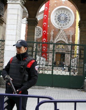 Turkey ups its security at churches but patrons are still too afraid to attend. Turkey ups its security at churches but patrons are still too afraid to attend.