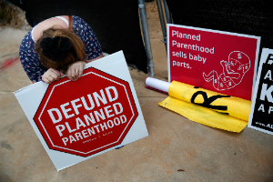 Republicans are about to exercise their right to choose and abort Planned Parenthood. Republicans are about to exercise their right to choose and abort Planned Parenthood.