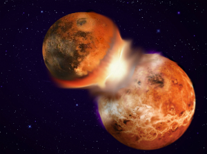 The Moon is going to collide with Earth, in about 65 BILLION years. The Moon is going to collide with Earth, in about 65 BILLION years.