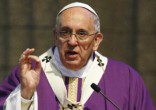 Pope Francis prepares for the Lenten season. Image of Pope Francis prepares for the Lenten season.