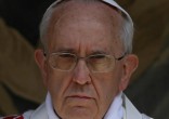Pope Francis warns against the darkness. Image of Pope Francis warns against the darkness.