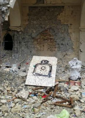 Sacred images were used for target practice. Sacred images were used for target practice.