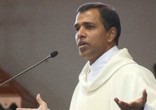 Fr. Tomy Mathew was stabbed in the neck just before delivering his Sunday Mass. Image of Fr. Tomy Mathew was stabbed in the neck just before delivering his Sunday Mass.