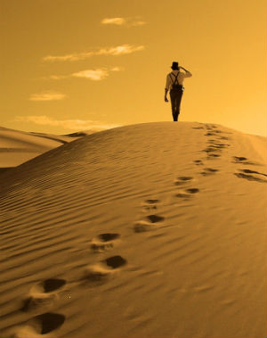If God has chosen this desert for me for now, I will follow Him into it. I don't believe I go there alone; He is leading me. If God has chosen this desert for me for now, I will follow Him into it. I don't believe I go there alone; He is leading me.