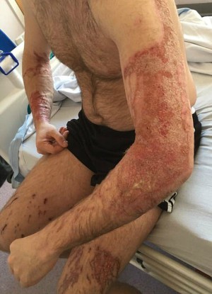 One man was attacked in the street by complete strangers (Chris Bonney/Facebook). One man was attacked in the street by complete strangers (Chris Bonney/Facebook).