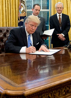 U.S. President Donald Trump has signed an anti-abortion bill. U.S. President Donald Trump has signed an anti-abortion bill.