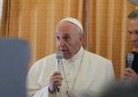 Pope Francis talks nuclear war. Image of Pope Francis talks nuclear war.