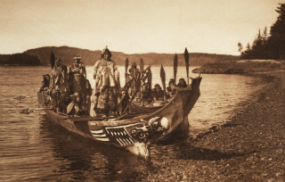 Evidence suggests Native Americans arrived by boat, following the coast and establishing fishing villages, just as some Native Americans have claimed in their oral traditions. Evidence suggests Native Americans arrived by boat, following the coast and establishing fishing villages, just as some Native Americans have claimed in their oral traditions.