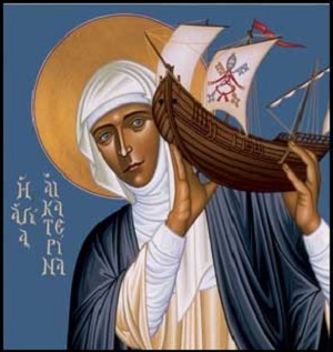 St Catherine of Siena holding up the Church St Catherine of Siena holding up the Church