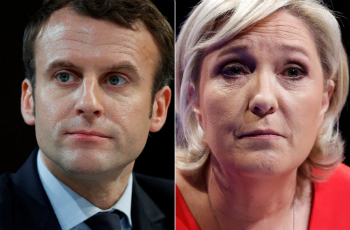 Emmanuel Macron and Marine Le Pen will face a final election on May 7. Emmanuel Macron and Marine Le Pen will face a final election on May 7.