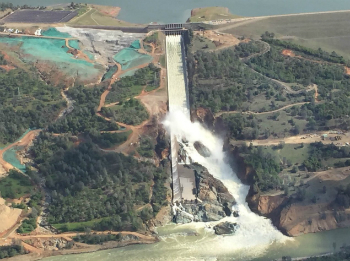 A recent aerial photo of the Oroville dam. A recent aerial photo of the Oroville dam.