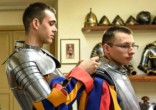 The guards commemorate the 147 Swiss Guards who died while protecting Pope Clement VII during the 1427 Sack of Rome (EPA). Image of The guards commemorate the 147 Swiss Guards who died while protecting Pope Clement VII during the 1427 Sack of Rome (EPA).