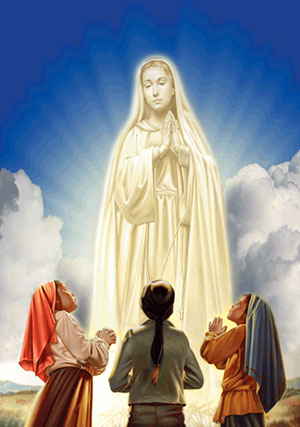 On May 13, 1917, the Virgin Mary appeared to three shepherd children. On May 13, 1917, the Virgin Mary appeared to three shepherd children.