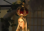 On May 13, 1917, Mary appeared to three shepherd children bringing requests for the recitation of the rosary, for sacrifices on behalf of sinners, and a three-part secret regarding the fate of the world. Image of On May 13, 1917, Mary appeared to three shepherd children bringing requests for the recitation of the rosary, for sacrifices on behalf of sinners, and a three-part secret regarding the fate of the world.