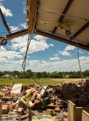 The church was destroyed but not one parishioner was injured (Ben Fisher/Catholic East Texas Magazine/Diocese of Tyler). The church was destroyed but not one parishioner was injured (Ben Fisher/Catholic East Texas Magazine/Diocese of Tyler).