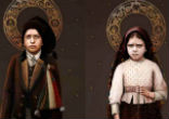 Pope Francis officially declared two of the three Fatima visionaries, Francisco and Jacinta Marto, saints of the Catholic Church. Image of Pope Francis officially declared two of the three Fatima visionaries, Francisco and Jacinta Marto, saints of the Catholic Church.
