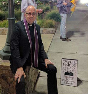 Fr. Jenuwine, parochial vicar at St. Apollinaris Parish in Napa, California had been trying to brainstorm creative ways to reach out to young adults. Fr. Jenuwine, parochial vicar at St. Apollinaris Parish in Napa, California had been trying to brainstorm creative ways to reach out to young adults.