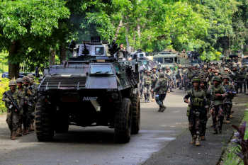 President Duterte has declared martial law in the city, that was momentarily overrun by terrorists. As the terrorists are crushed and the citizens begin to return, the work rebuilding begins. President Duterte has declared martial law in the city, that was momentarily overrun by terrorists. As the terrorists are crushed and the citizens begin to return, the work rebuilding begins.