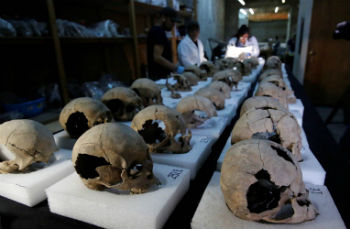 The tower contains large numbers of skulls from women and children, suggesting entire villages, and not just warriors may have been sacrificed. The tower contains large numbers of skulls from women and children, suggesting entire villages, and not just warriors may have been sacrificed.