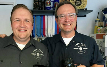 Fr. Jeff Poirot (right) and his brewing partner Nick. Fr. Jeff Poirot (right) and his brewing partner Nick.