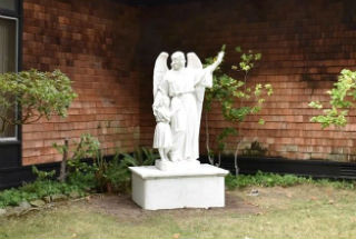 One of the 18 remaining statues at the school. One of the 18 remaining statues at the school.