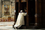 Even the Pope goes to confession. Image of Even the Pope goes to confession.