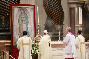 Pope Francis has asked the intercession of Our Lady of Guadalupe. Pope Francis has asked the intercession of Our Lady of Guadalupe.