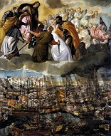 Our Lady of Lepanto, also called Our Lady of Victory, through the power of her intercessory prayer, helped the Christian troops obtain victory. Image of Our Lady of Lepanto, also called Our Lady of Victory, through the power of her intercessory prayer, helped the Christian troops obtain victory.