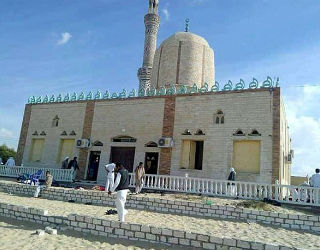The mosque located in Egypt's North Sinai province was the target for the attack. The mosque located in Egypt's North Sinai province was the target for the attack.