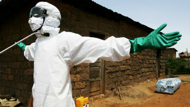 A worker is disinfected after clearing a house of a plague victim. There are inconclusive reports the disease can kill within three hours. Such fast-killing diseases typically burn themselves out before they can spread far. The WHO has sent 1.2 million doses of antibiotics to the region. A worker is disinfected after clearing a house of a plague victim. There are inconclusive reports the disease can kill within three hours. Such fast-killing diseases typically burn themselves out before they can spread far. The WHO has sent 1.2 million doses of antibiotics to the region.