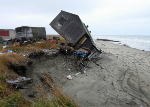 Communities once built on permafrost are being devastated by the warming conditions. Communities once built on permafrost are being devastated by the warming conditions.