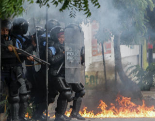 Pope Francis spoke just one week after a mortar attack was carried out on a Jesuit university in Nicaragua. Pope Francis spoke just one week after a mortar attack was carried out on a Jesuit university in Nicaragua.