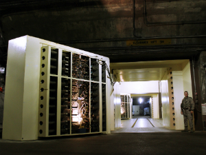 The most famous blast door in the world on Cheyenne mountain. While this is a military installation, billionaires around the world are building their own versions of doomsday bunkers. The most famous blast door in the world on Cheyenne mountain. While this is a military installation, billionaires around the world are building their own versions of doomsday bunkers.