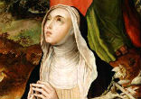 When St. Catherine of Siena was alive in 14th century in what is now Italy, it looked like it was the end of the world. Image of When St. Catherine of Siena was alive in 14th century in what is now Italy, it looked like it was the end of the world.