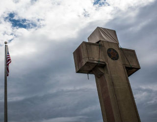 The Peace Cross stands as a WWI memorial. The Peace Cross stands as a WWI memorial.