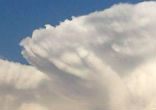 God's hand outlined in the clouds. Image of God's hand outlined in the clouds.