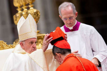 Pope Francis Places the Red Hat Cardinal Guixot Pope Francis Places the Red Hat Cardinal Guixot