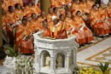 Pope Francis at youth Mass Image of Pope Francis at youth Mass