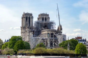 Notre Dame Cathedral
in Paris the day after a massive fire damaged parts of the roof and structure Image of Notre Dame Cathedral
in Paris the day after a massive fire damaged parts of the roof and structure