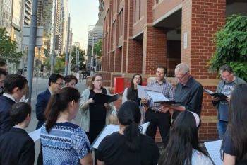 A group of local Catholics gathered outside Melbourne prison on Christmas Eve to sing carols for Cardinal George Pell A group of local Catholics gathered outside Melbourne prison on Christmas Eve to sing carols for Cardinal George Pell