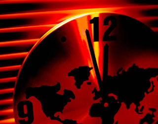 The famous Doomsday Clock was moved to 100 seconds before midnight. Image of The famous Doomsday Clock was moved to 100 seconds before midnight.