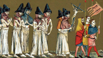 The Flagellants were a heretical movement which grew during the time of the Black Death in Europe. Image of The Flagellants were a heretical movement which grew during the time of the Black Death in Europe.