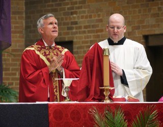 Bishop Strickland Sunday Mass on Palm Sunday. Bishop Strickland Sunday Mass on Palm Sunday.