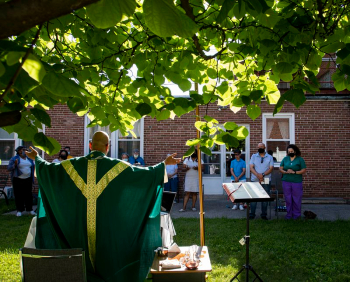 Some parishes have moved Masses outside, others to a drive-in format, and many more, online. Some parishes have moved Masses outside, others to a drive-in format, and many more, online.
