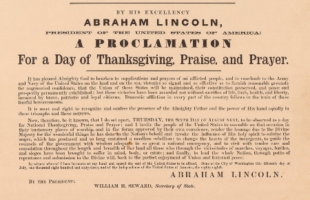 From the beginning, Thanksgiving has been about giving thanks to God above. From the beginning, Thanksgiving has been about giving thanks to God above.