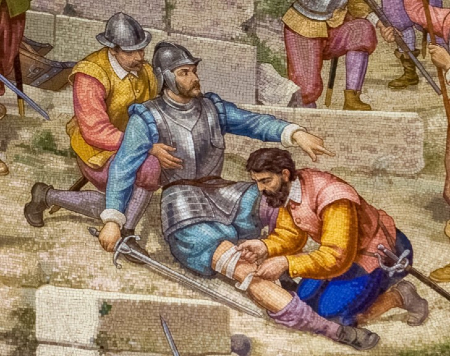 Saint Ignatius of Loyola was a soldier before he founded the Society of Jesus (Jesuits). He approached the challenge of Catholic reformation and evangelization with a soldier's mindset. He knew that the true battleground was in the heart and mind, and best won though education. Image of Saint Ignatius of Loyola was a soldier before he founded the Society of Jesus (Jesuits). He approached the challenge of Catholic reformation and evangelization with a soldier's mindset. He knew that the true battleground was in the heart and mind, and best won though education.