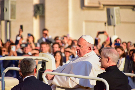 Pope Francis is in the hospital for complications with a hernia. Image of Pope Francis is in the hospital for complications with a hernia.