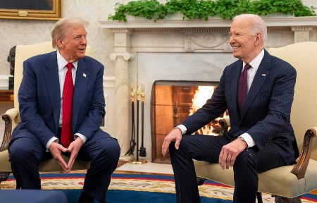 Biden and President-elect Donald Trump meet in the Oval Office as part of the presidential transition on November 13, 2024. Biden and President-elect Donald Trump meet in the Oval Office as part of the presidential transition on November 13, 2024.